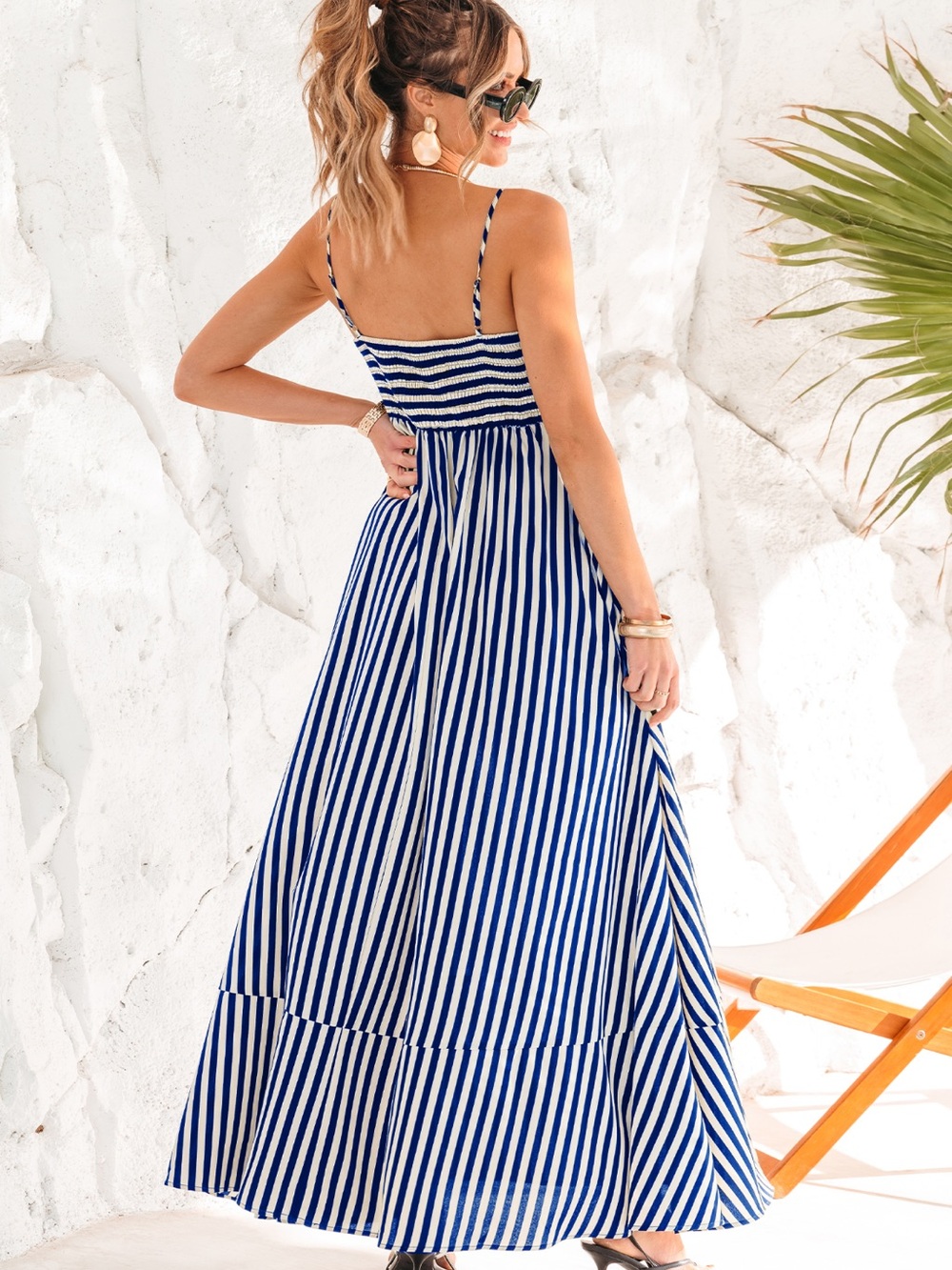 Cupshe Blue and White Striped Maxi Dress - Picture 2 of 5